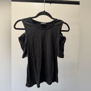 Express Black Cold Shoulder Blouse